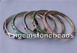 CEB03 5pcs 7mm width gold plated alloy with enamel bangles wholesale