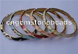 CEB05 5pcs 6mm width gold plated alloy with enamel bangles wholesale