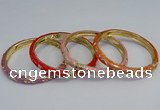 CEB101 6mm width gold plated alloy with enamel bangles wholesale