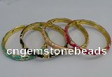 CEB106 7mm width gold plated alloy with enamel bangles wholesale