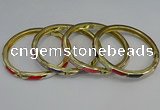 CEB109 7mm width gold plated alloy with enamel bangles wholesale