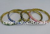 CEB111 6mm width gold plated alloy with enamel bangles wholesale