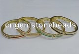 CEB112 7mm width gold plated alloy with enamel bangles wholesale