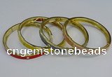 CEB113 7mm width gold plated alloy with enamel bangles wholesale