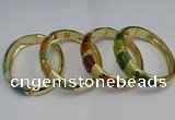 CEB121 16mm width gold plated alloy with enamel bangles wholesale