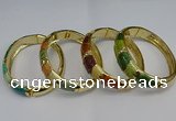 CEB121 16mm width gold plated alloy with enamel bangles wholesale