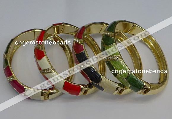 CEB122 16mm width gold plated alloy with enamel bangles wholesale