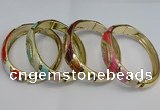 CEB123 16mm width gold plated alloy with enamel bangles wholesale