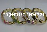 CEB124 16mm width gold plated alloy with enamel bangles wholesale