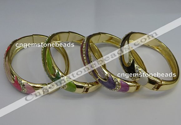 CEB124 16mm width gold plated alloy with enamel bangles wholesale