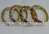 CEB126 16mm width gold plated alloy with enamel bangles wholesale