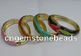 CEB128 16mm width gold plated alloy with enamel bangles wholesale