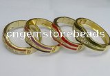 CEB129 22mm width gold plated alloy with enamel bangles wholesale