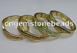 CEB130 17mm width gold plated alloy with enamel bangles wholesale