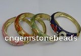 CEB131 16mm width gold plated alloy with enamel bangles wholesale