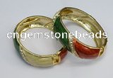 CEB135 18mm width gold plated alloy with enamel bangles wholesale