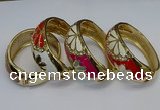 CEB136 26mm width gold plated alloy with enamel bangles wholesale