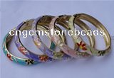 CEB14 5pcs 10mm width gold plated alloy with enamel bangles wholesale