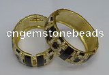 CEB140 24mm width gold plated alloy with enamel bangles wholesale