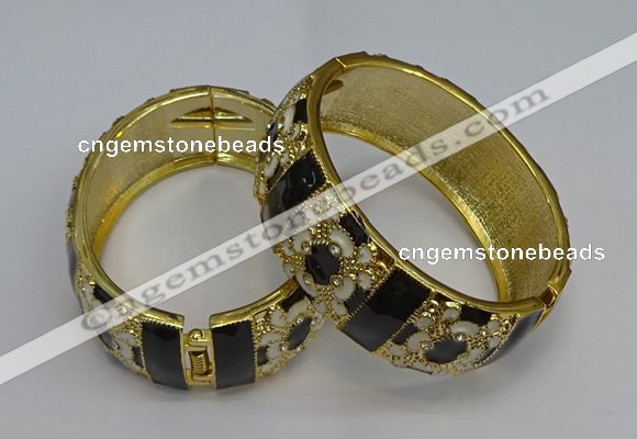 CEB140 24mm width gold plated alloy with enamel bangles wholesale