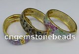 CEB141 20mm width gold plated alloy with enamel bangles wholesale