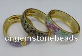 CEB141 20mm width gold plated alloy with enamel bangles wholesale