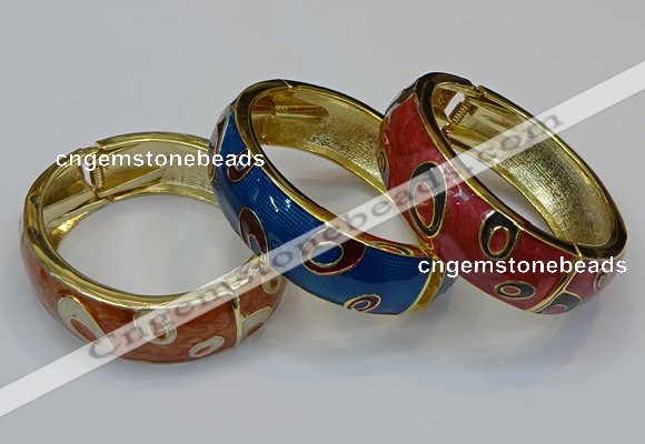 CEB145 19mm width gold plated alloy with enamel bangles wholesale