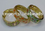 CEB147 19mm width gold plated alloy with enamel bangles wholesale