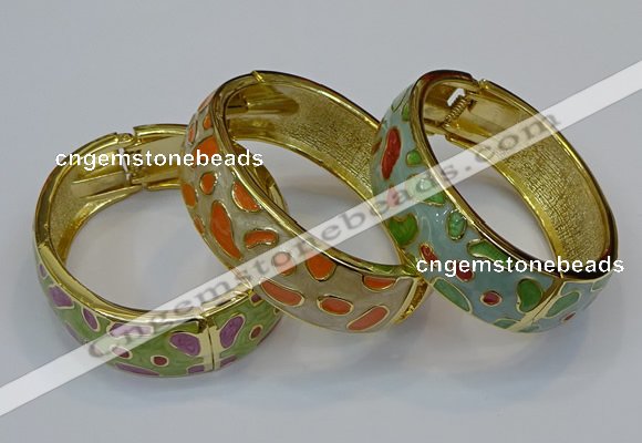 CEB147 19mm width gold plated alloy with enamel bangles wholesale