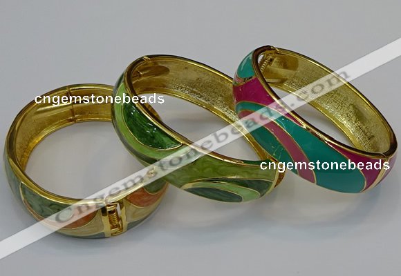 CEB149 18mm width gold plated alloy with enamel bangles wholesale