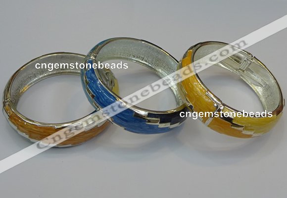 CEB150 19mm width silver plated alloy with enamel bangles wholesale