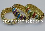 CEB155 20mm width gold plated alloy with enamel bangles wholesale