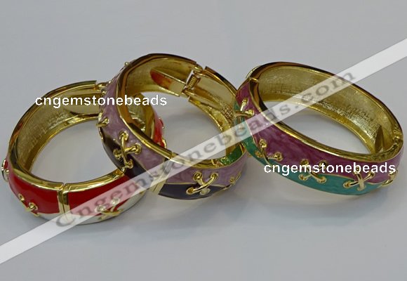 CEB156 19mm width gold plated alloy with enamel bangles wholesale