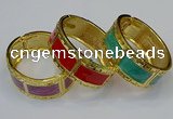 CEB157 24mm width gold plated alloy with enamel bangles wholesale