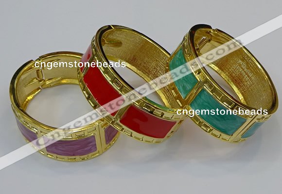 CEB157 24mm width gold plated alloy with enamel bangles wholesale