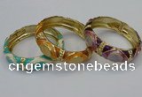 CEB158 17mm width gold plated alloy with enamel bangles wholesale