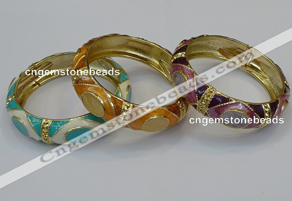 CEB158 17mm width gold plated alloy with enamel bangles wholesale