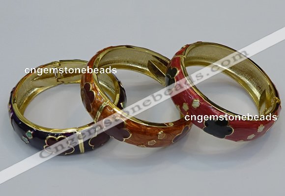 CEB161 18mm width gold plated alloy with enamel bangles wholesale