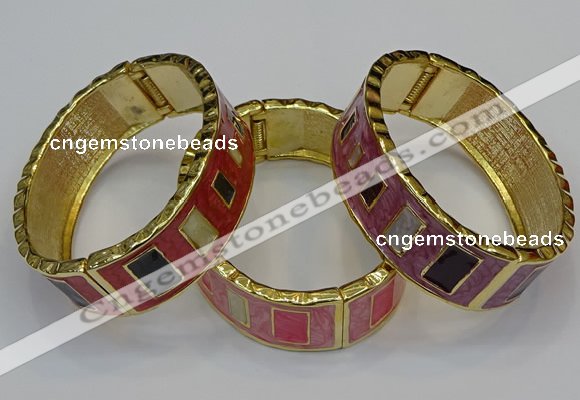 CEB166 20mm width gold plated alloy with enamel bangles wholesale