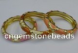 CEB172 13mm width gold plated alloy with enamel bangles wholesale