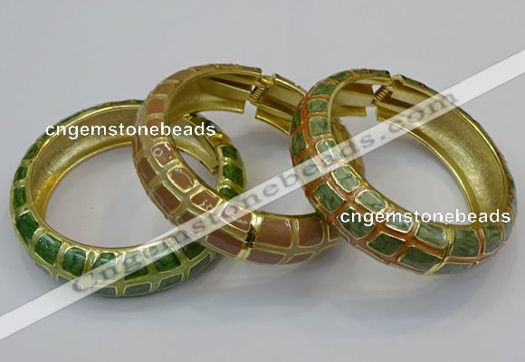 CEB174 20mm width gold plated alloy with enamel bangles wholesale