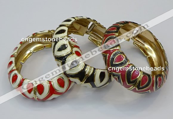 CEB177 20mm width gold plated alloy with enamel bangles wholesale