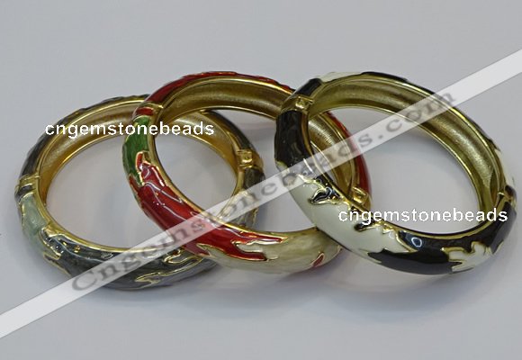 CEB178 13mm width gold plated alloy with enamel bangles wholesale