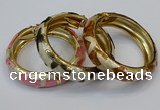 CEB179 17mm width gold plated alloy with enamel bangles wholesale