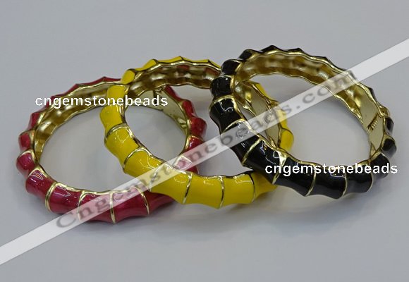 CEB180 14mm width gold plated alloy with enamel bangles wholesale