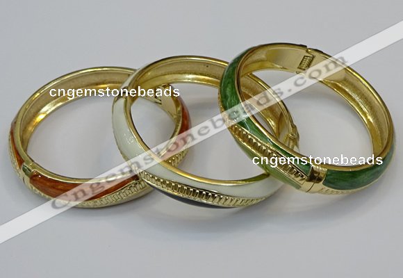 CEB181 13mm width gold plated alloy with enamel bangles wholesale