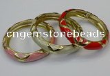 CEB182 13mm width gold plated alloy with enamel bangles wholesale