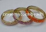 CEB185 14mm width gold plated alloy with enamel bangles wholesale