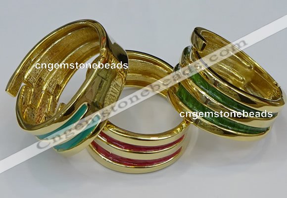 CEB186 38mm width gold plated alloy with enamel bangles wholesale