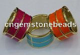 CEB187 38mm width gold plated alloy with enamel bangles wholesale